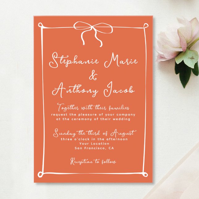 Invitations En Acrylique Coucher de soleil italien Whimsical avec Mariage b (Créateur téléchargé)