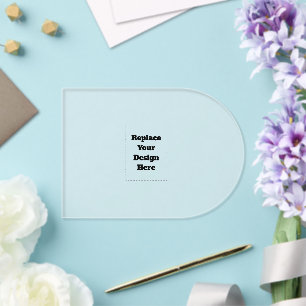 Invitations En Acrylique Créez votre propre blanc