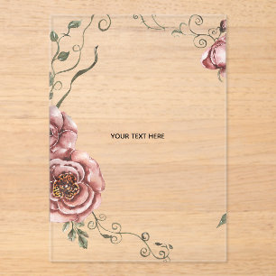 Invitations En Acrylique Créez votre propre floral