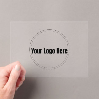 Invitations En Acrylique Custom Personalized Logo