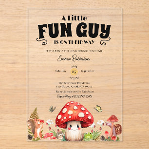 Invitations En Acrylique Cute Little Fun Guy Baby shower d'escargot d'autom