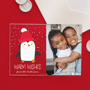 Invitations En Acrylique Cute Penguin Chaleureux Vacances Photo