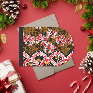Invitations En Acrylique design d'un mur rouge et noir suspendu