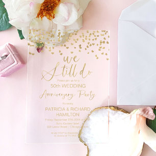Invitations En Acrylique Design Nous Faisons Toujours Mariage Vow Renouvell