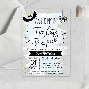 Invitations En Acrylique Deux trop mignons pour faire peur garçons Hallowee