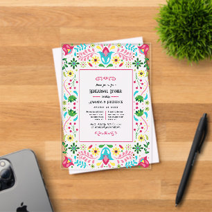 Invitations En Acrylique Dîner de répétition d'art folklorique de la Fiesta