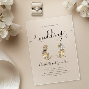 Invitations En Acrylique Dinosaur Thème Mariage