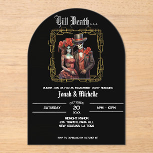 Invitations En Acrylique Elegant Día De Los Muertos