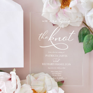 Invitations En Acrylique Élégant Mariage de calligraphie