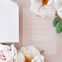 Élégant Mariage minimaliste transparent