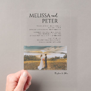 Invitations En Acrylique Élégant Mariage photo