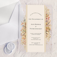 Elégant Rustic Fall Beige Engagement Party