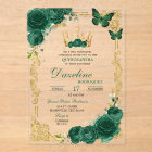 Élégante Quinceanera verte émeraude