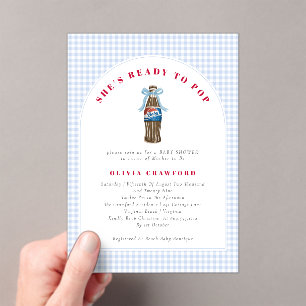 Invitations En Acrylique Elle est sur le point de faire éclater du popcorn