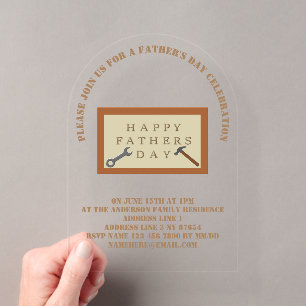 Invitations En Acrylique Enseigne en bois personnalisée pour la fête des pè