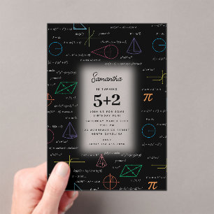 Invitations En Acrylique Équations mathématiques Formules mathématiques Ann