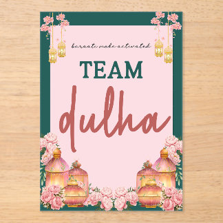 Invitations En Acrylique équipe dulha