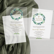 Eucalyptus Foliage Wreath Cross Garçon Sainte Comm