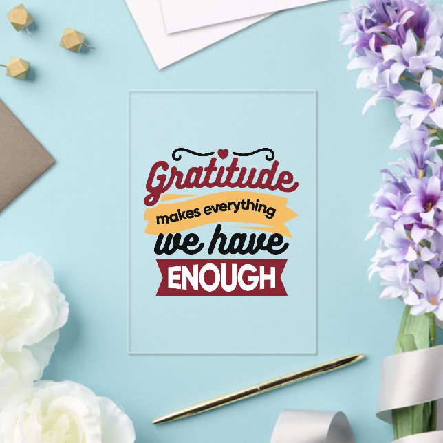 Invitations En Acrylique Faith and Gratitude Artwork – Uplifting Christian  (Insitu (Mariage))