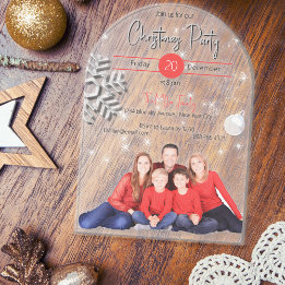 Invitations En Acrylique Famille Noël