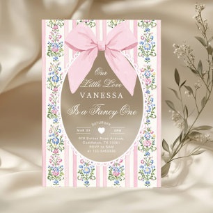 Invitations En Acrylique Fancy One Love Vintage Bow 1er Anniversaire