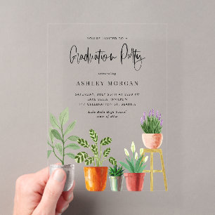 Invitations En Acrylique Félicitations pour la remise des diplômes avec des