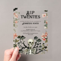 Fête d'anniversaire 30 ans RIP 20s Skeleton Fleurs
