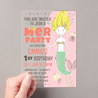 Fête d'anniversaire de la mignonne sirène moderne
