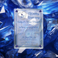 Fête d'anniversaire de mariage de 65 ans Blue Spin