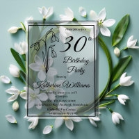 Fête d'anniversaire des 30 ans Elegant Snowdrops