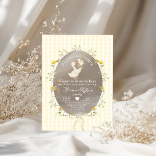 Invitations En Acrylique Fête de bébé fantaisiste genre neutre Silly Goose