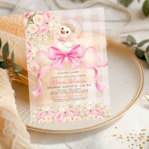 Invitations En Acrylique Fête de Bébé pour Silly Goose Sweetie Goose Presqu