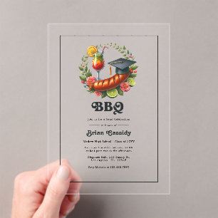 Invitations En Acrylique Fête de fin d'année BBQ fantaisiste
