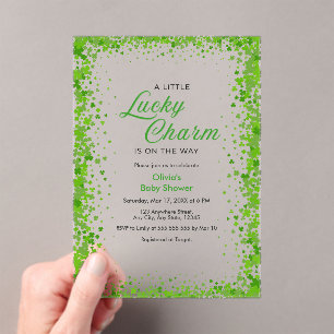 Invitations En Acrylique Fête de la Saint-Patrick Un petit charme de chance