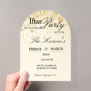 Invitations En Acrylique Fête de l'Aïd el-Fitr de Ramadan Mosquée Minimalis