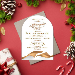 Invitations En Acrylique Fête de retraite luxueuse