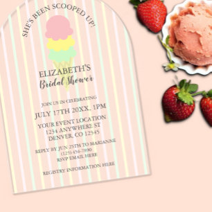 Invitations En Acrylique Fête des mariées de crème glacée récupérée