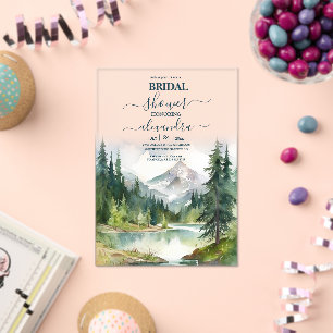 Invitations En Acrylique Fête des mariées de montagne rustique