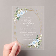 Fleurs bleues, Fleurs blanches, Verdure, Mariage