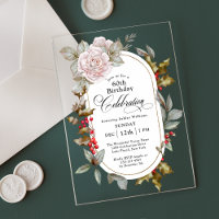 Floral féminin Décembre 60 Anniversaire Fête