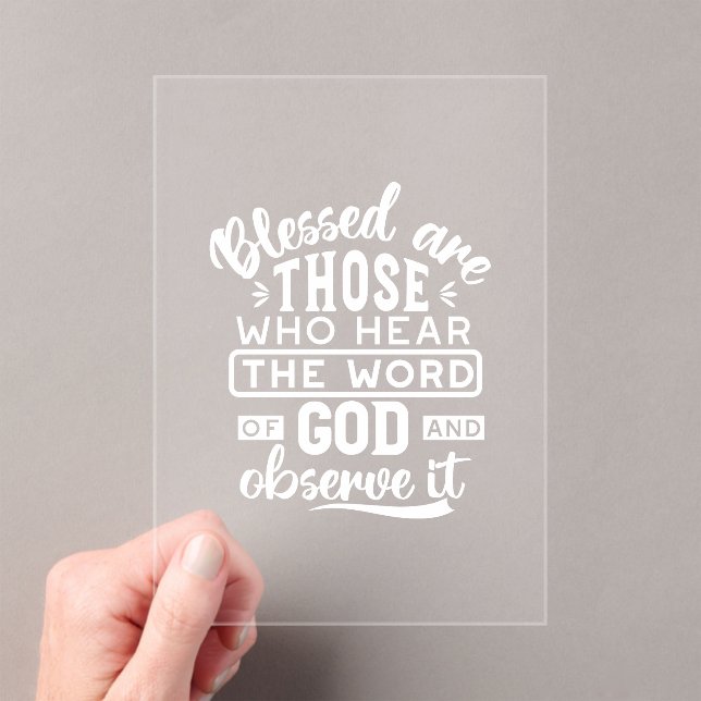 Invitations En Acrylique Foi et obéissance – Écriture inspirante (In situ (ordinateur de poche))