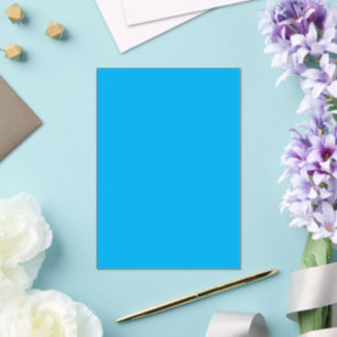Invitations En Acrylique Fond uni bleu cyan   Style minimaliste d'été