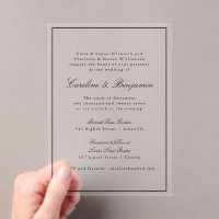 Formal Classic Bordure Script élégant Mariage RSVP