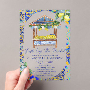 Invitations En Acrylique Fraîchement sortie du marché Italian Lemon Bridal