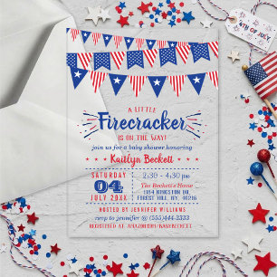 Invitations En Acrylique Fusée Sur Le Chemin ! 4 Juillet Baby Shower