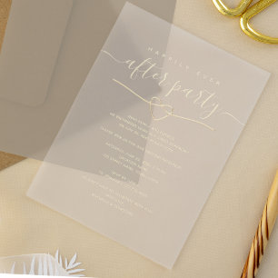 Invitations En Acrylique Heureusement Jamais Après La Réception De Mariage