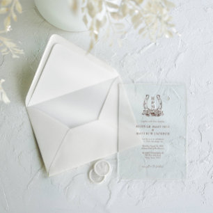 Invitations En Acrylique Horseshoe & Floral Western Country Boho Mariage