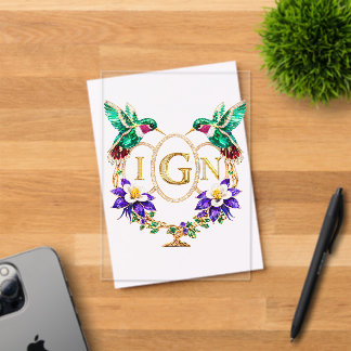 Invitations En Acrylique IGN Hummingbird Any Letters Custom Wedding