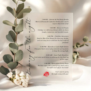Invitations En Acrylique Itinéraire Kiss the Miss Goodbye pour la soirée