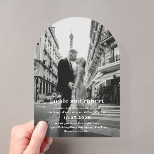 Invitations En Acrylique Jackie Photo Mariage moderne
